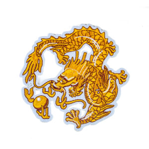 ethnic style embroidery cloth sticker golden dragon play bead cloth sticker style clothes decoration sticker Patches sticker