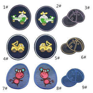 cloth sticker clothing denim oval embroidery decal construction vehicle animal hat pants sticker knee adhesiveEmbroidered Iron on Patches for Clothes, Dress, Hat, Jeans, DIY Accessories Patches for Caps Backpacks Vest Harness -JY