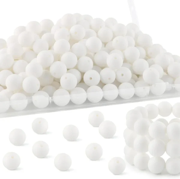 30Pcs 15mm Silicone Beads, Silicone Beads for Keychain Making Bulk Silicone Beads for Bracelet Making Necklace Making and Round Silicone Beads for Pens - Image 40