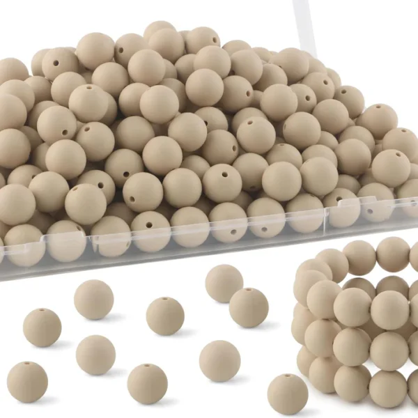 30Pcs 15mm Silicone Beads, Silicone Beads for Keychain Making Bulk Silicone Beads for Bracelet Making Necklace Making and Round Silicone Beads for Pens - Image 4