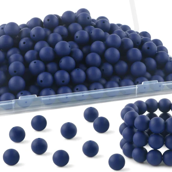 30Pcs 15mm Silicone Beads, Silicone Beads for Keychain Making Bulk Silicone Beads for Bracelet Making Necklace Making and Round Silicone Beads for Pens - Image 10