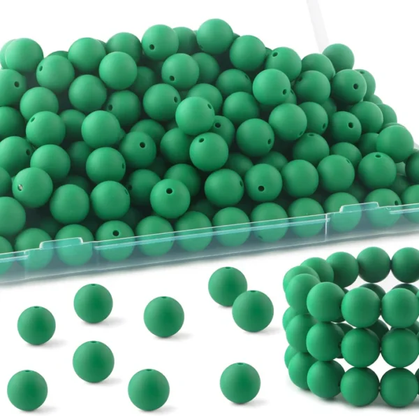 30Pcs 15mm Silicone Beads, Silicone Beads for Keychain Making Bulk Silicone Beads for Bracelet Making Necklace Making and Round Silicone Beads for Pens - Image 15