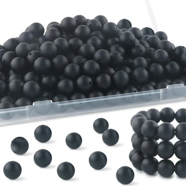 30Pcs 15mm Silicone Beads, Silicone Beads for Keychain Making Bulk Silicone Beads for Bracelet Making Necklace Making and Round Silicone Beads for Pens - Image 9