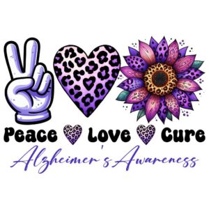 Heat transfers Iron on stickers  Alzheimer disease 13 for Tshirts Iron on Decal Patches Stickers Clothes Hat Pillows DIY Crafts