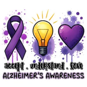 Heat transfers Iron on stickers  Alzheimer disease 63 for Tshirts Iron on Decal Patches Stickers Clothes Hat Pillows DIY Crafts