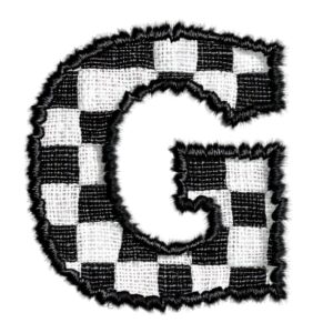 Heat transfers Iron on stickers  BW checker letter 13 for Tshirts Iron on Decal Patches Stickers Clothes Hat Pillows DIY Crafts