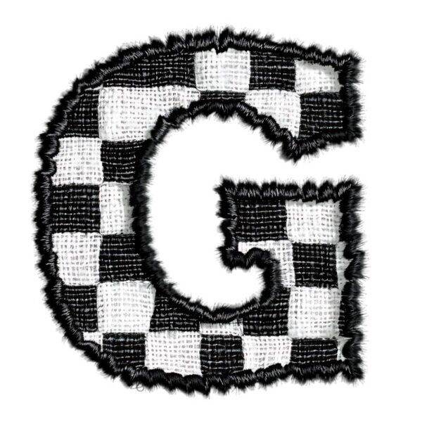 Heat transfers Iron on stickers  BW checker letter 13 for Tshirts Iron on Decal Patches Stickers Clothes Hat Pillows DIY Crafts