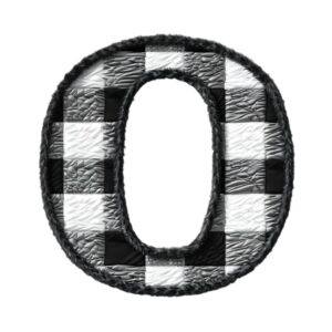Heat transfers Iron on stickers  BW checker letter 29 for Tshirts Iron on Decal Patches Stickers Clothes Hat Pillows DIY Crafts