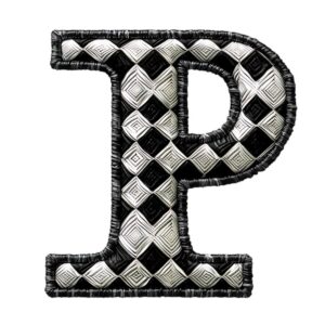 Heat transfers Iron on stickers  BW checker letter 31 for Tshirts Iron on Decal Patches Stickers Clothes Hat Pillows DIY Crafts