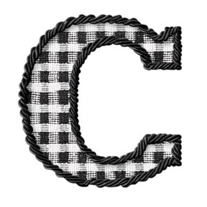 Heat transfers Iron on stickers  BW checker letter 5 for Tshirts Iron on Decal Patches Stickers Clothes Hat Pillows DIY Crafts