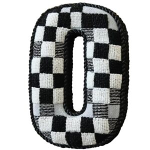 Heat transfers Iron on stickers  BW checker letter 53 for Tshirts Iron on Decal Patches Stickers Clothes Hat Pillows DIY Crafts