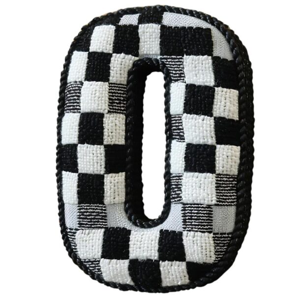 Heat transfers Iron on stickers  BW checker letter 53 for Tshirts Iron on Decal Patches Stickers Clothes Hat Pillows DIY Crafts