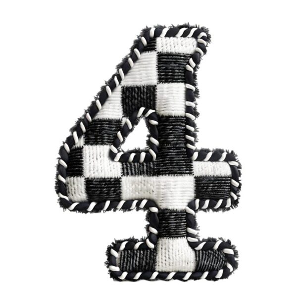 Heat transfers Iron on stickers  BW checker letter 61 for Tshirts Iron on Decal Patches Stickers Clothes Hat Pillows DIY Crafts