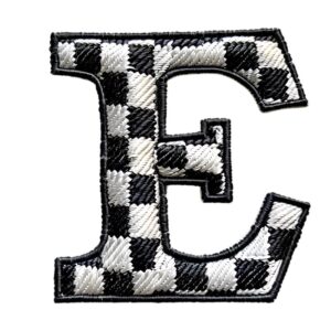 Heat transfers Iron on stickers  BW checker letter 9 for Tshirts Iron on Decal Patches Stickers Clothes Hat Pillows DIY Crafts
