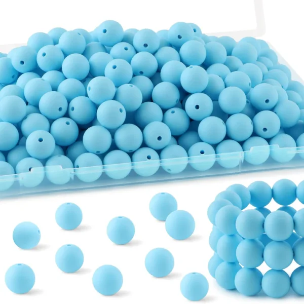 30Pcs 15mm Silicone Beads, Silicone Beads for Keychain Making Bulk Silicone Beads for Bracelet Making Necklace Making and Round Silicone Beads for Pens - Image 22