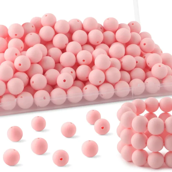 30Pcs 15mm Silicone Beads, Silicone Beads for Keychain Making Bulk Silicone Beads for Bracelet Making Necklace Making and Round Silicone Beads for Pens - Image 23