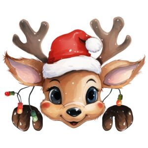 Heat transfers Iron on stickers  Chrismas winter 1857 for Tshirts Iron on Decal Patches Stickers Clothes Hat Pillows DIY Crafts