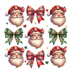 Heat transfers Iron on stickers  Chrismas winter 1886 for Tshirts Iron on Decal Patches Stickers Clothes Hat Pillows DIY Crafts