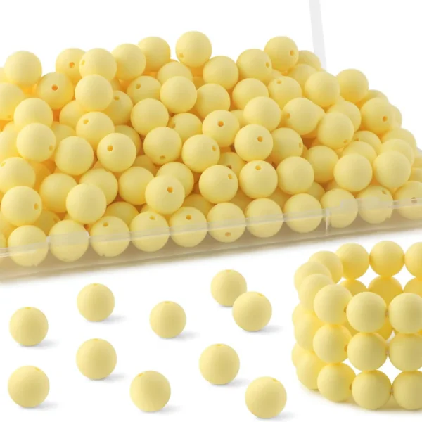30Pcs 15mm Silicone Beads, Silicone Beads for Keychain Making Bulk Silicone Beads for Bracelet Making Necklace Making and Round Silicone Beads for Pens - Image 25