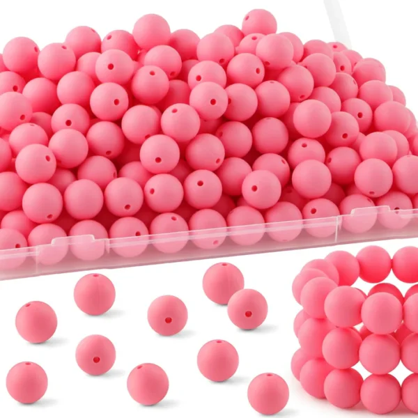 30Pcs 15mm Silicone Beads, Silicone Beads for Keychain Making Bulk Silicone Beads for Bracelet Making Necklace Making and Round Silicone Beads for Pens - Image 32