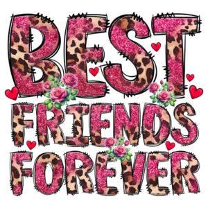 Heat transfers Iron on stickers   friends bestie 19 for Tshirts Iron on Decal Patches Stickers Clothes Hat Pillows DIY Crafts