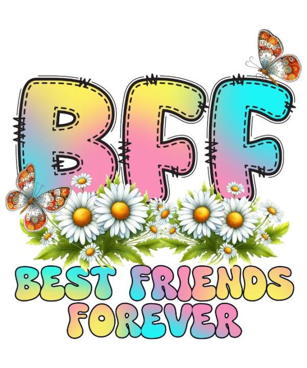 Heat transfers Iron on stickers   friends bestie 2 for Tshirts Iron on Decal Patches Stickers Clothes Hat Pillows DIY Crafts