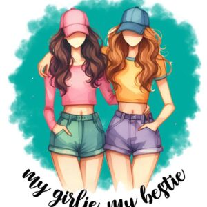Heat transfers Iron on stickers   friends bestie 4 for Tshirts Iron on Decal Patches Stickers Clothes Hat Pillows DIY Crafts