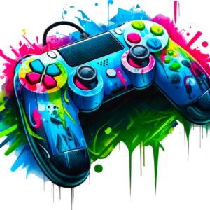 Heat transfers Iron on stickers  Game controller headphones 6 for Tshirts Iron on Decal Patches Stickers Clothes Hat Pillows DIY Crafts