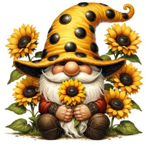 Heat transfers Iron on stickers  Gnome Elf Dwarf 5 for Tshirts Iron on Decal Patches Stickers Clothes Hat Pillows DIY Crafts