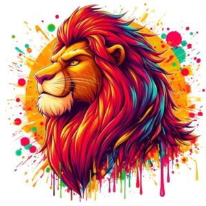 Heat transfers Iron on stickers  Lion 10 for Tshirts Iron on Decal Patches Stickers Clothes Hat Pillows DIY Crafts