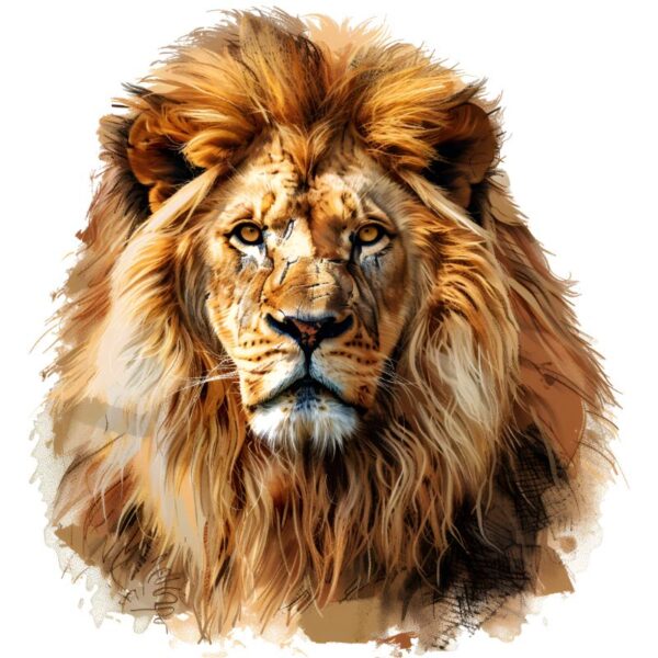 Heat transfers Iron on stickers  Lion 15 for Tshirts Iron on Decal Patches Stickers Clothes Hat Pillows DIY Crafts