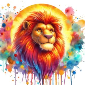 Heat transfers Iron on stickers  Lion 18 for Tshirts Iron on Decal Patches Stickers Clothes Hat Pillows DIY Crafts