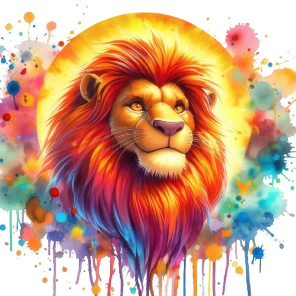 Heat transfers Iron on stickers  Lion 18 for Tshirts Iron on Decal Patches Stickers Clothes Hat Pillows DIY Crafts