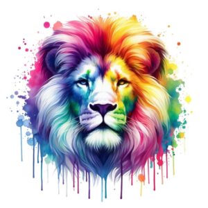 Heat transfers Iron on stickers  Lion 6 for Tshirts Iron on Decal Patches Stickers Clothes Hat Pillows DIY Crafts