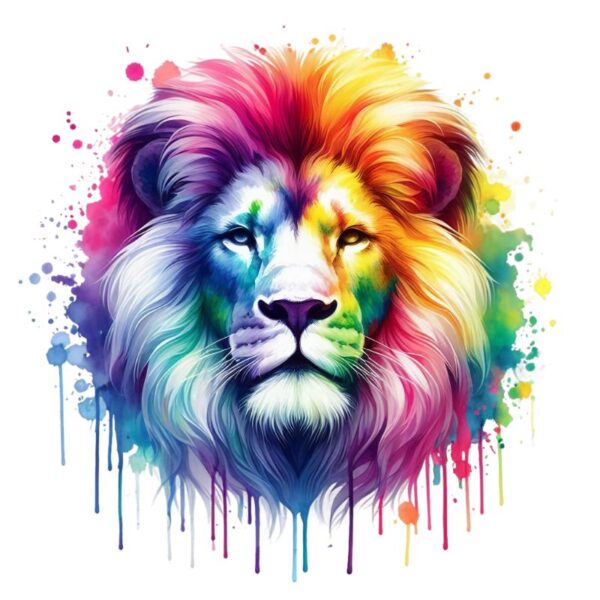 Heat transfers Iron on stickers  Lion 6 for Tshirts Iron on Decal Patches Stickers Clothes Hat Pillows DIY Crafts