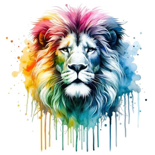 Heat transfers Iron on stickers  Lion 7 for Tshirts Iron on Decal Patches Stickers Clothes Hat Pillows DIY Crafts