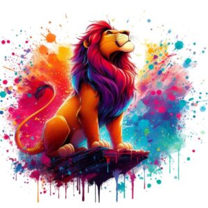 Heat transfers Iron on stickers  Lion 9 for Tshirts Iron on Decal Patches Stickers Clothes Hat Pillows DIY Crafts