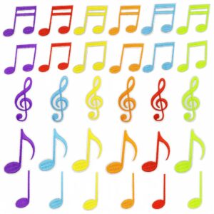 color music note embroidery cloth sticker accessories cartoon music patch spot ironing clothing accessories hot melt adhesive