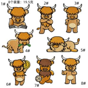 Popular cute tiger cloth sticker down jacket sweater patches sticker cloth embroidery repair bag decoration clothing accessoriesEmbroidered Iron on Patches for Clothes, Dress, Hat, Jeans, DIY Accessories Patches for Caps Backpacks Vest Harness -JY