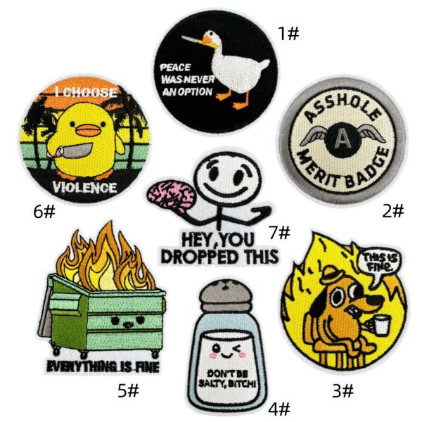 Cartoon badge cloth sticker funny stem embroidery sticker big animation clothes sweater patches clothing accessories holes decorative decalEmbroidered Iron on Patches for Clothes, Dress, Hat, Jeans, DIY Accessories Patches for Caps Backpacks Vest Harness -JY