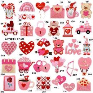 Pink love couple series wedding cloth sticker embroidery patches computer embroidery clothing accessories spot wholesaleEmbroidered Iron on Patches for Clothes, Dress, Hat, Jeans, DIY Accessories Patches for Caps Backpacks Vest Harness -JY