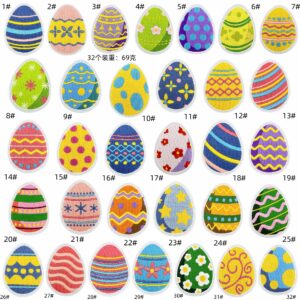 Cartoon party embroidery egg cloth sticker holiday decoration embroidery patches patches iron on hot melt adhesive spot wholesaleEmbroidered Iron on Patches for Clothes, Dress, Hat, Jeans, DIY Accessories Patches for Caps Backpacks Vest Harness -JY