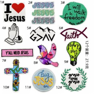 cartoon embroidery faith cloth sticker spot wholesale computer embroidery clothing accessories iron on patches accessoriesEmbroidered Iron on Patches for Clothes, Dress, Hat, Jeans, DIY Accessories Patches for Caps Backpacks Vest Harness -JY