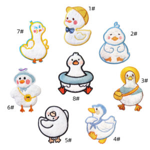self-adhesive tape sticker cartoon cute little yellow duck embroidery sticker plush mobile phone case decorative sticker clothes decalEmbroidered Iron on Patches for Clothes, Dress, Hat, Jeans, DIY Accessories Patches for Caps Backpacks Vest Harness -JY