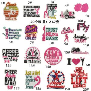 English embroidery cloth sticker letters iron on patches chapter boy clothing accessories decal cheerleading sloganEmbroidered Iron on Patches for Clothes, Dress, Hat, Jeans, DIY Accessories Patches for Caps Backpacks Vest Harness -JY