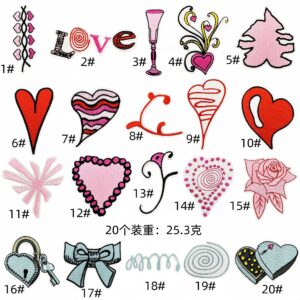 Embroidery cartoon sweet love cloth sticker computer embroidery clothing accessories iron on patches accessories spotEmbroidered Iron on Patches for Clothes, Dress, Hat, Jeans, DIY Accessories Patches for Caps Backpacks Vest Harness -JY