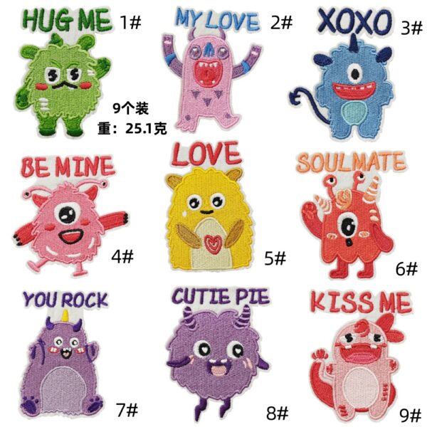 Cute creative cartoon animal cloth sticker spot discount wholesale patches hot melt adhesive color bag clothes decorative stickerEmbroidered Iron on Patches for Clothes, Dress, Hat, Jeans, DIY Accessories Patches for Caps Backpacks Vest Harness -JY