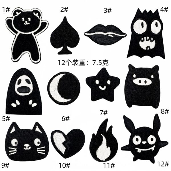 iron on cartoon cute decorative bear star cloth sticker embroidery patches clothing luggage accessories electric embroidery pieceEmbroidered Iron on Patches for Clothes, Dress, Hat, Jeans, DIY Accessories Patches for Caps Backpacks Vest Harness -JY