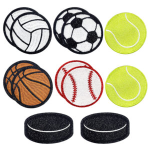 Baseball Basketball Volleyball Football Flat Embroidery Cloth Sticker