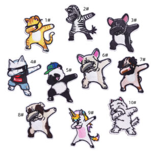 computer embroidery cloth sticker puppy embroidery sticker cute patches decal iron on adhesive back chapter boy spot wholesaleEmbroidered Iron on Patches for Clothes, Dress, Hat, Jeans, DIY Accessories Patches for Caps Backpacks Vest Harness -JY